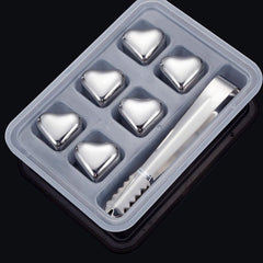 HeartSip Stainless Steel Drink Chillers | Reusable Heart Cubes for Whiskey & Cocktails