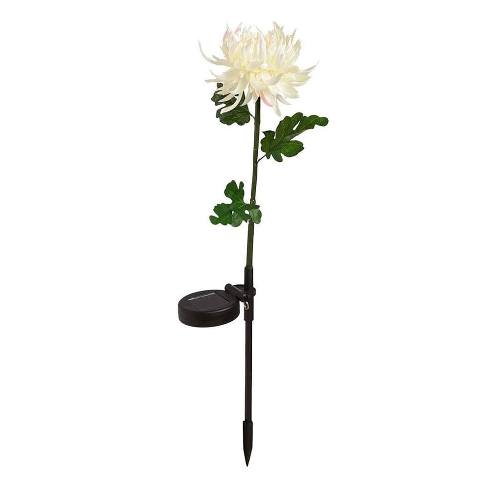 Lot de 2 lampes solaires de jardin en forme de chrysanthème