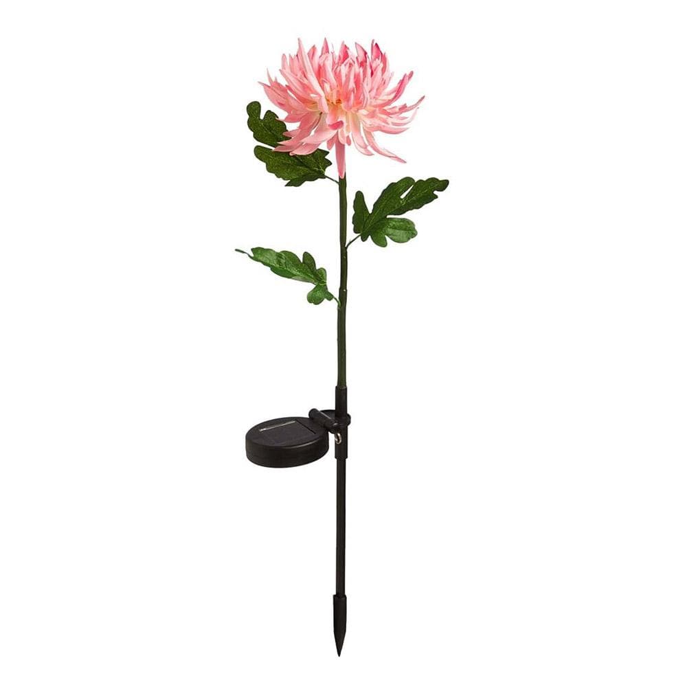 Lot de 2 lampes solaires de jardin en forme de chrysanthème