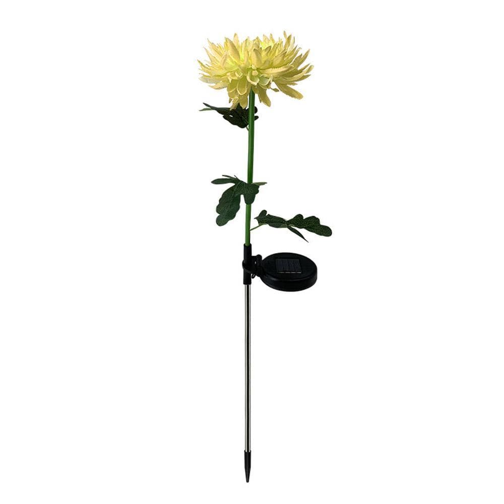 Lot de 2 lampes solaires de jardin en forme de chrysanthème