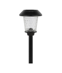 Luz LED para caminos exteriores de metal negro con energía solar Hampton Bay (paquete de 12)