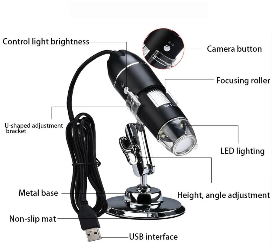 Microscope numérique USB Wifi 1000x