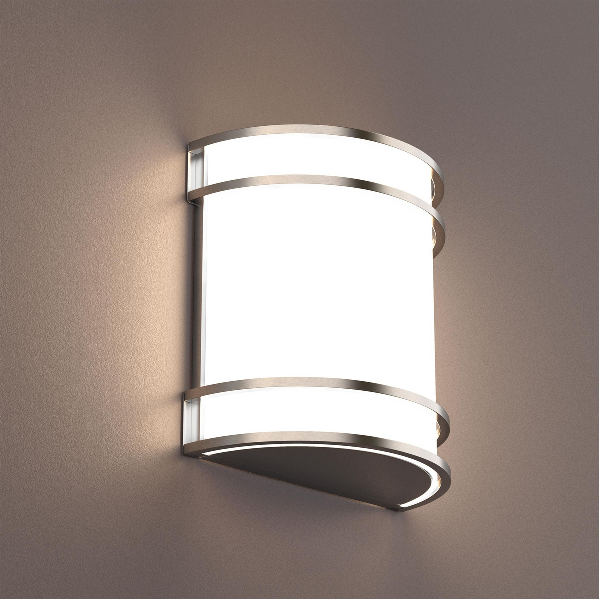 10.25" Dimmable Half Cylinder LED Wall Sconce BN Color, 17W, 1100 Lumens, AC120V, For Living Room, Bedroom, Hallway, Kitchen