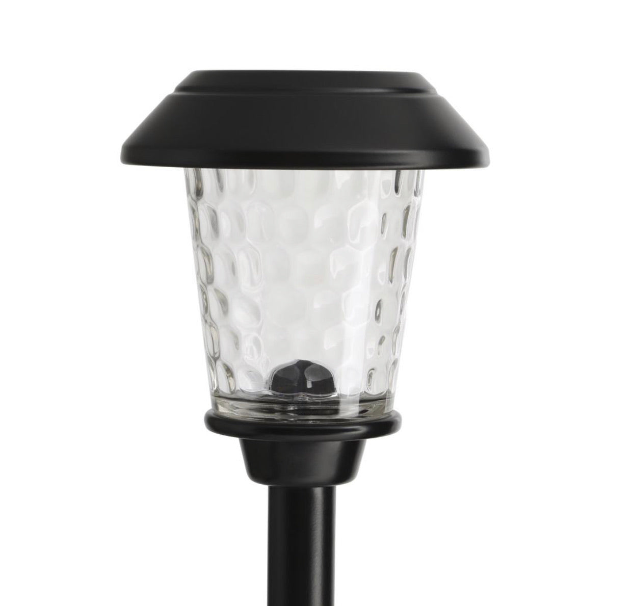 Luz LED para caminos exteriores de metal negro con energía solar Hampton Bay (paquete de 12)