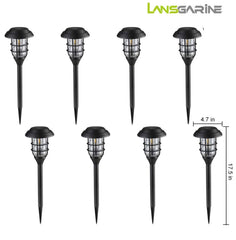 Lot de 8 lampes solaires d'extérieur pour allée LANSGARINE 