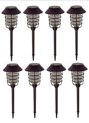 Energizer [ Smartyard ] Grandes lampes solaires à DEL pour allées, bronze huilé, paquet de 8