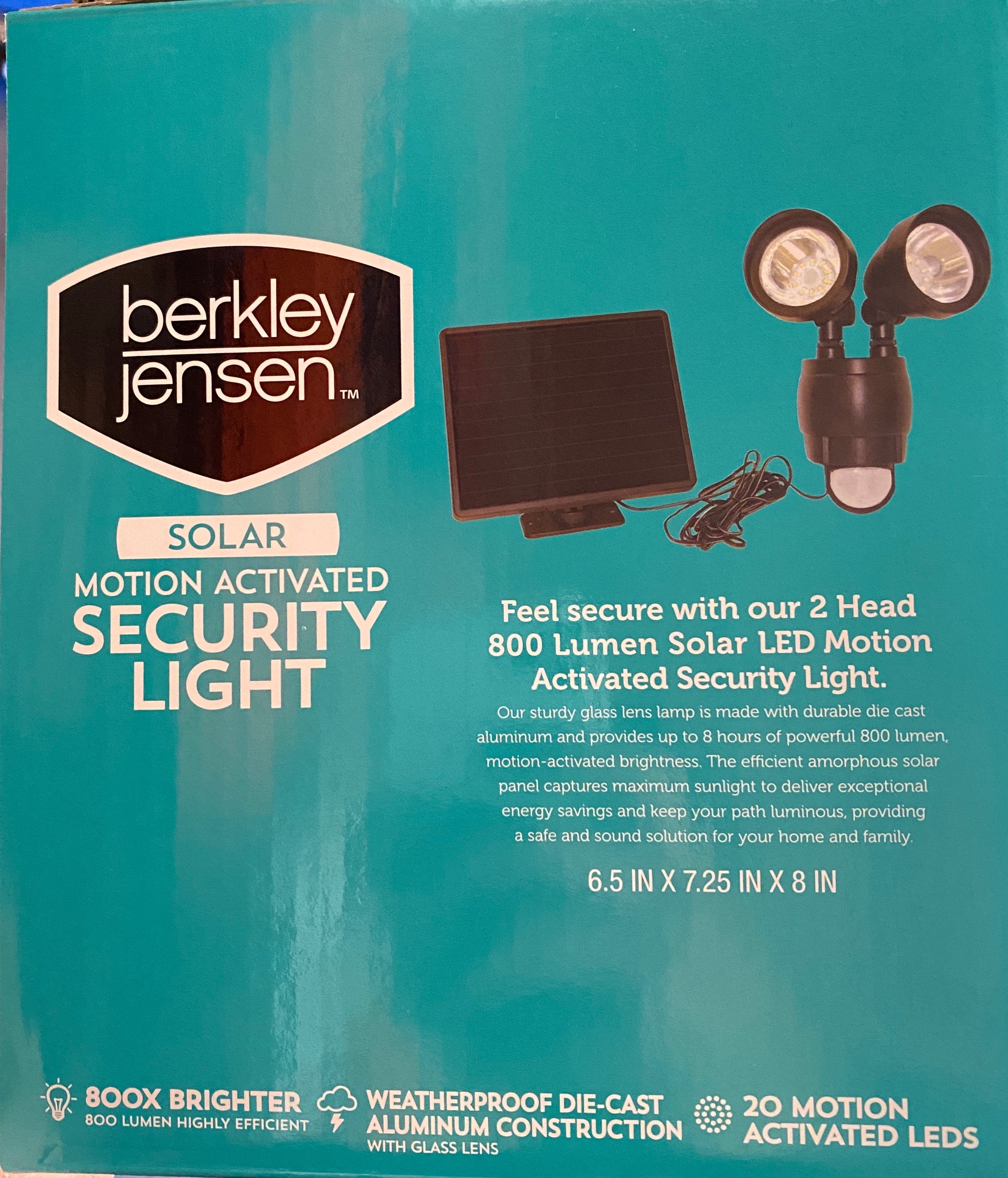 Lampe de sécurité solaire Berkley Jensen de 800 lumens