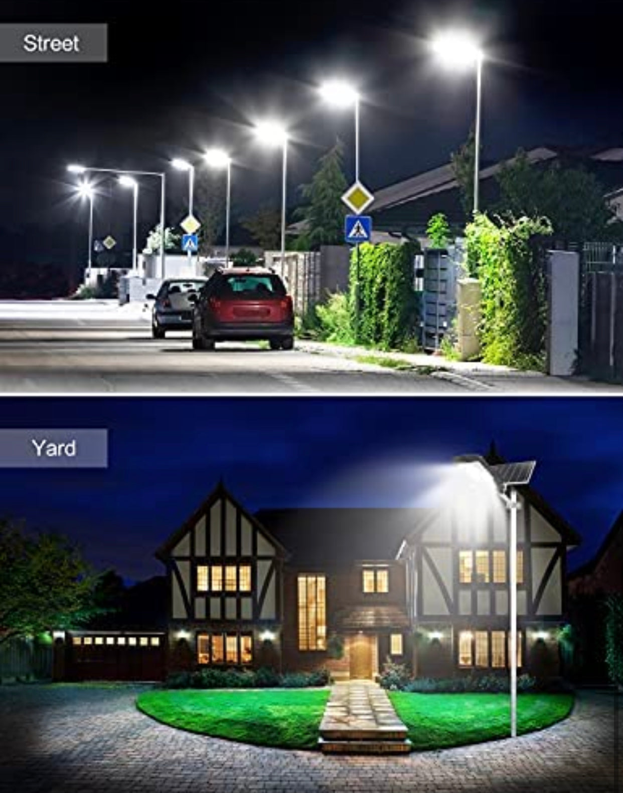 Lampadaire solaire d'extérieur 400 W, éclairage d'extérieur à LED solaire du crépuscule à l'aube avec télécommande, projecteur de sécurité à LED blanc lumière du jour 6500 K 