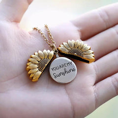 "You Are My Sunshine" Sunflower Necklace