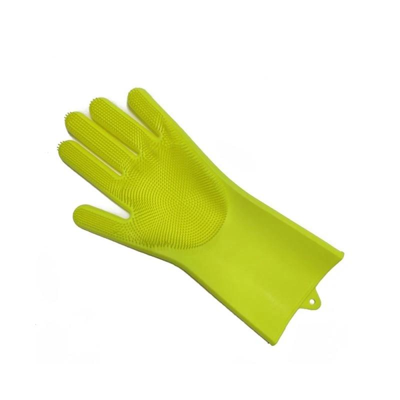 Gants de nettoyage de vaisselle en silicone 2 en 1