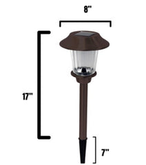 Luces solares para caminos SmartYard de 8 piezas en bronce, de gran tamaño (modelo SGL-13119 que cambia de color)