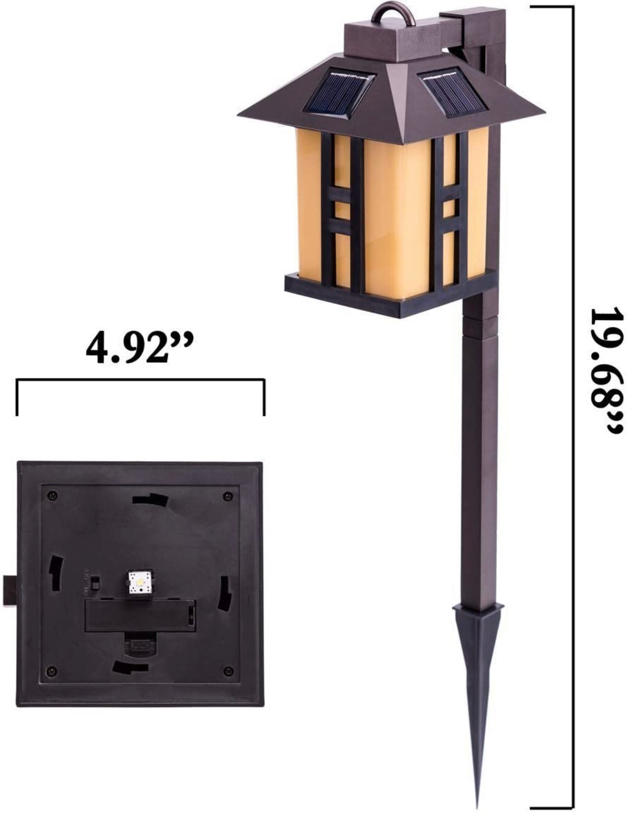 Luces solares para caminos SmartYard, luces solares para jardín al aire libre, iluminación paisajística (paquete de 4) 