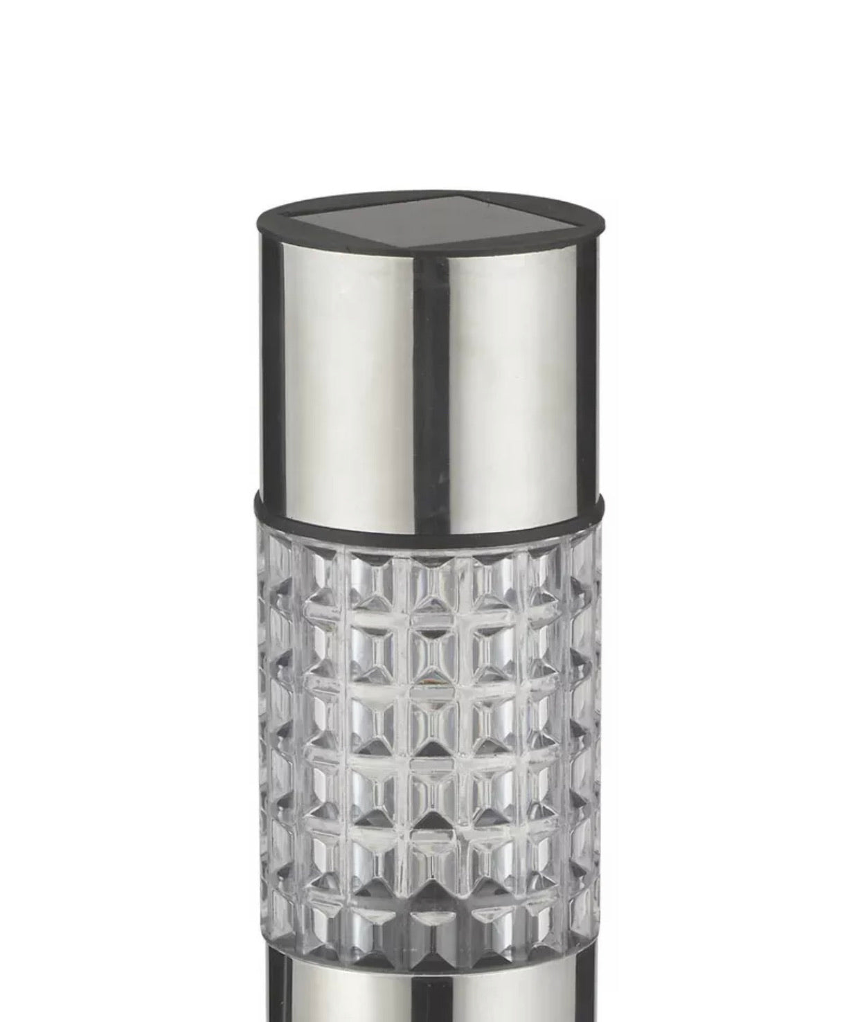 Living Accents Silver Solar Powered LED Bollard Light - Case Pack of 15