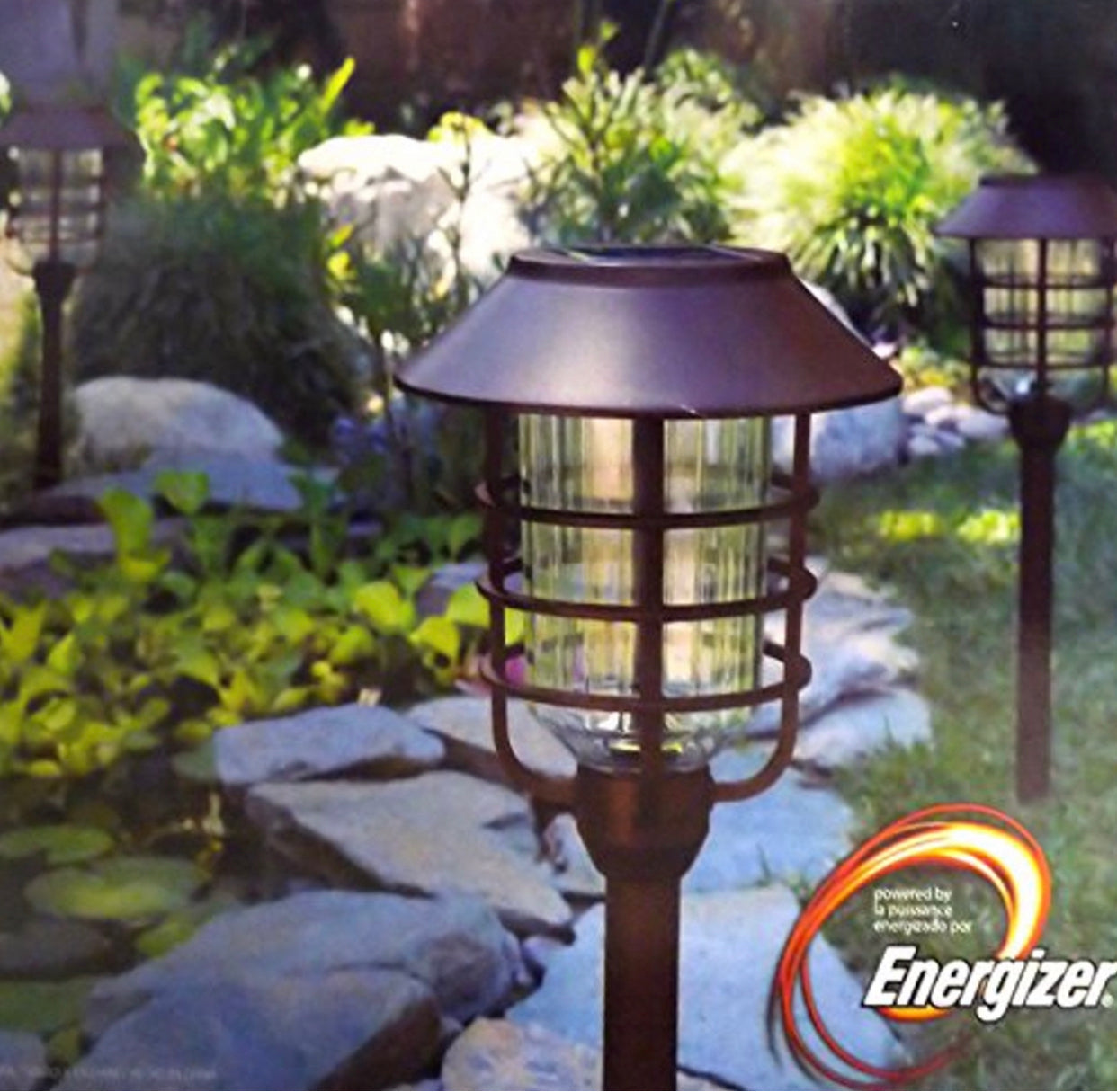 Energizer [ Smartyard ] Grandes lampes solaires à DEL pour allées, bronze huilé, paquet de 8