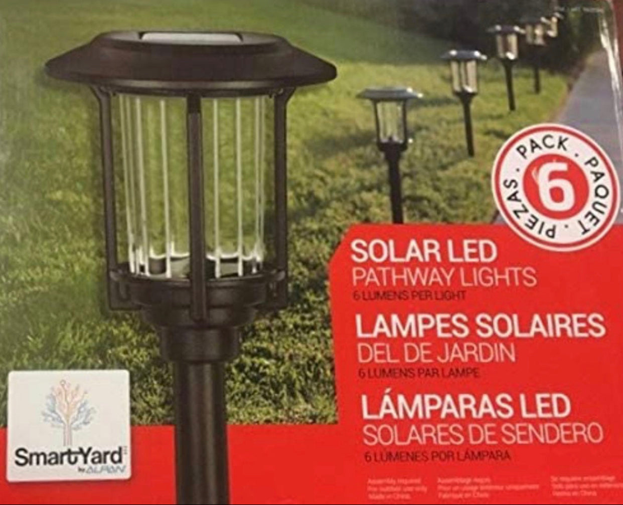 Lot de 6 lampes solaires SmartYard jusqu'à 15 lumens