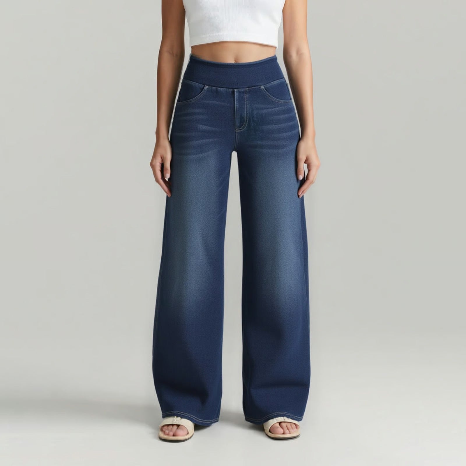 Stretch Wide Jeans