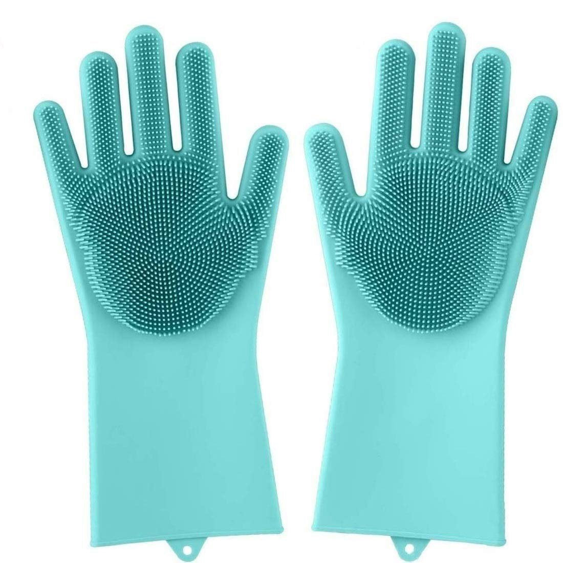 Gants de nettoyage de vaisselle en silicone 2 en 1