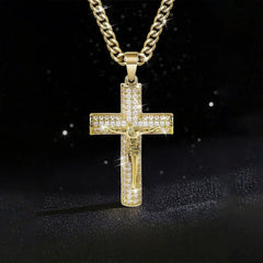Jericho Orthodox Crucifix Necklace | 14K Gold Plated Faith Pendant