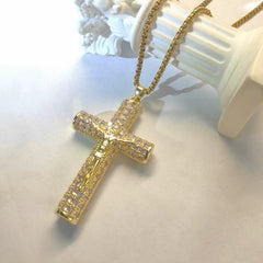 Jericho Orthodox Crucifix Necklace | 14K Gold Plated Faith Pendant