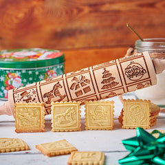 Joyeux Noel Embossed Rolling Pin™ — Turn Every Bake Into a Showstopping Masterpiece That Wows and Delights