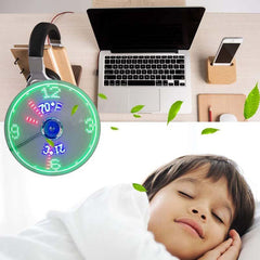 LiftAir USB Desk Fan | Time & Temperature Readout With Flexible Neck