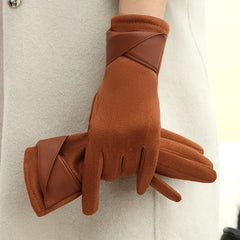 Liora Women's Leather Gloves | Warm Suede Lining, Tailored Fit