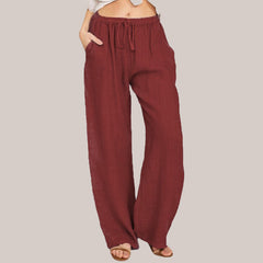 Luma Cotton-Linen Wide-Leg Pants | Lightweight Breathable Summer Fit