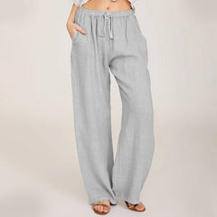Luma Cotton-Linen Wide-Leg Pants | Lightweight Breathable Summer Fit