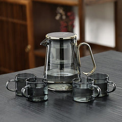 Magnetic Glass Tea Set for Smooth Brewing – 700ml Borosilicate and Stainless Steel