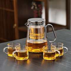 Magnetic Glass Tea Set for Smooth Brewing – 700ml Borosilicate and Stainless Steel