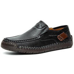 Marston Leather Slip-On Shoes | Padded Insole, Round Toe Daily Wear
