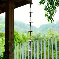 Meadowcap Iron Rain Chain | Mushroom Gutter Water Diverter for Garden Decor