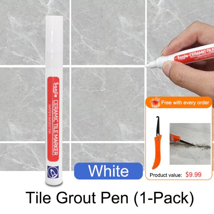 MendLine Grout Refresh Pen | Waterproof Tile Marker for Kitchens & Baths