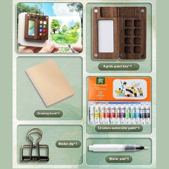Mini Watercolor Color Box Portable Portable Small Picture Book