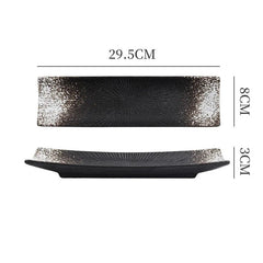 Minimalist Ceramic Sushi Plate – Elegant Design for Stylish Serving, 12 Long, Durable and Easy to Clean