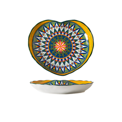 Mirelle Deep Plates with Floral Design – 9.1 Ceramic Plates for Stylish Dining