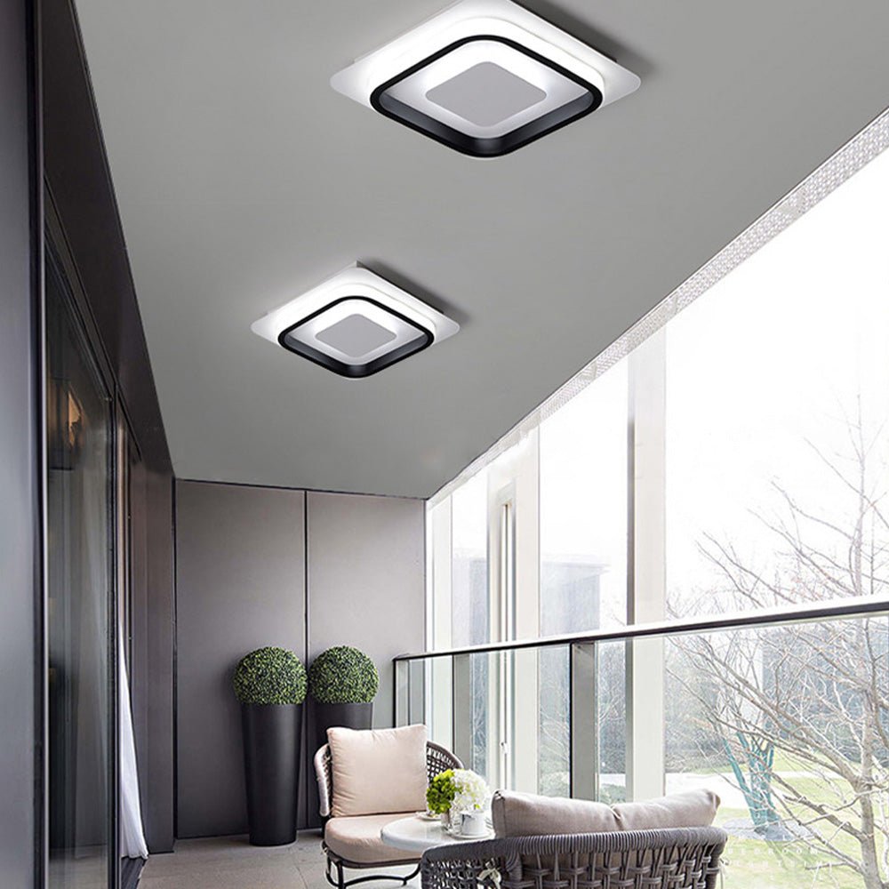 Modern Geometric LED Ceiling Light – Flush Mount Design for Home Illumination