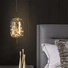Modern Glass Pendant Light for Kitchen Island with Adjustable Height and Energy-Efficient LED Bulb – Elegant Hanging Light Fixture