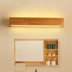 Modern Wooden Wall Light Fixture – Energy-Efficient LED Sconce for Home Interiors, Rustic Design for Living Room, Bedroom, Hallway