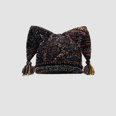 Nora Women's Beanie | Handcrafted Knit with Tassels, Cute Design