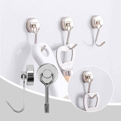 PivotHold Magnetic Hooks | 24.2 lb Capacity | 360° Swivel 4-Pack