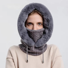 Pola Women's Hood | Ultra-Soft Knit Fabric, Integrated Face Shield