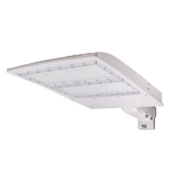 Lampadaire LED 300 W avec cellule photoélectrique du crépuscule à l'aube, 5 700 K, montage universel, blanc, étanche IP65, AC 120-277 V, éclairage de parking LED - éclairage public extérieur pour zones commerciales