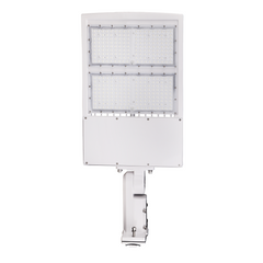 Lampadaire LED 300 W avec cellule photoélectrique du crépuscule à l'aube, 5 700 K, montage universel, blanc, étanche IP65, AC 120-277 V, éclairage de parking LED - éclairage public extérieur pour zones commerciales