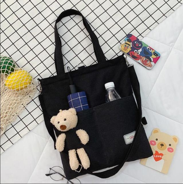 Cute Bear Eco Canvas Shoulder Bags