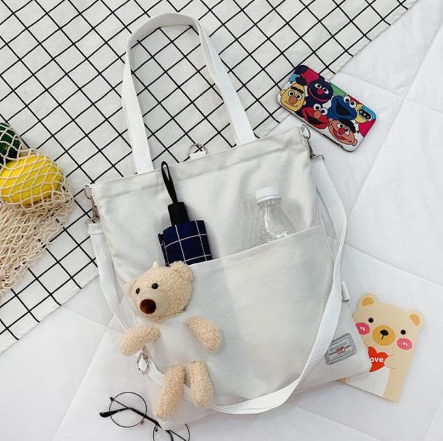 Cute Bear Eco Canvas Shoulder Bags