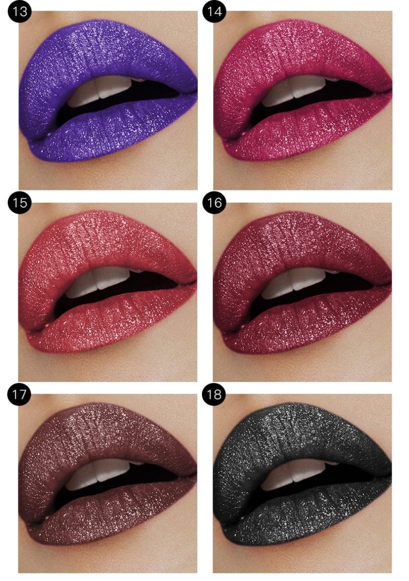 (HOT SALE!!!) 18 Color Diamond Shiny Long Lasting Lipstick