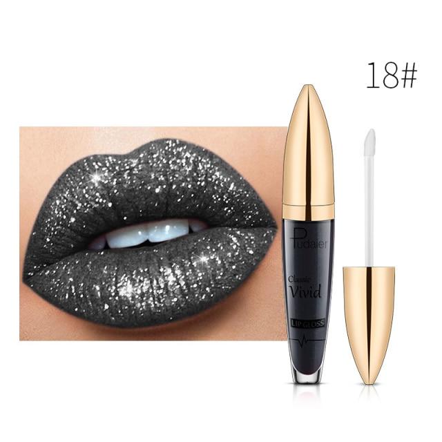 (HOT SALE!!!) 18 Color Diamond Shiny Long Lasting Lipstick