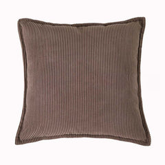 Ribbed Corduroy Throw Pillow in Earthy Tones – Soft and Versatile 18x18 Inches
