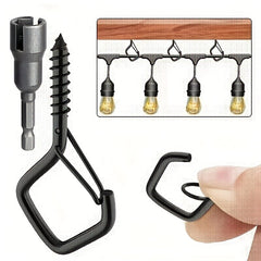 Secure Square Decor Hooks | Stainless Steel Snap-On Hangers, 20 Pack